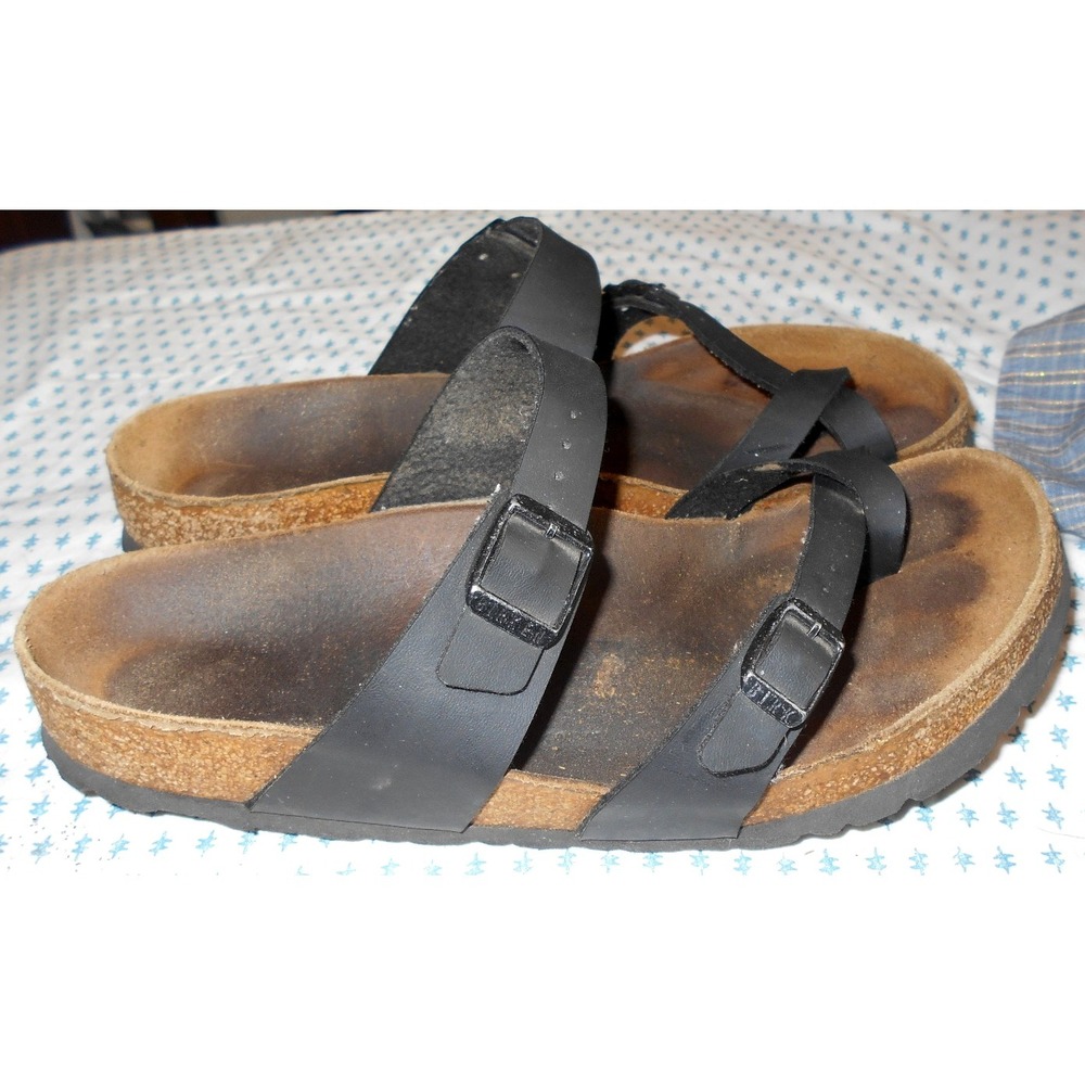 Birkenstock Mayari sandals in black, women's size 42 or 11 Cork Boho Cute Strapp